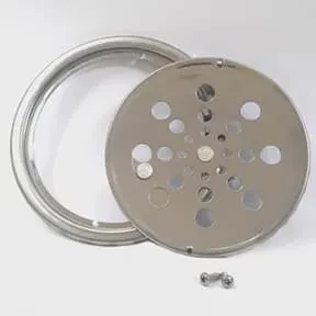 5095 - Grelha redonda de 15cm com fecho, caixilho e parafuso