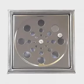 5100 - Grelha quadrada de 10cm com fecho e caixilho