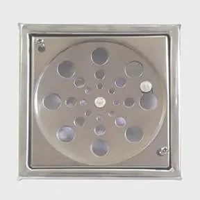 5118 - Grelha quadrada de 15cm com fecho, caixilho e parafuso